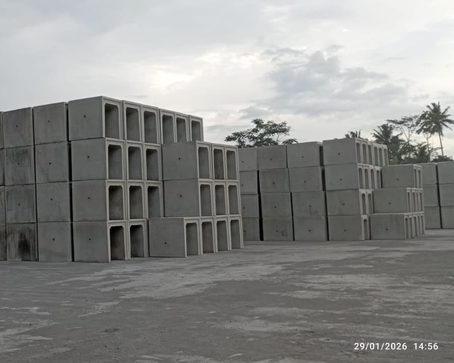 Perbedaan U-Ditch, Box Culvert, dan Saluran Cor di Tempat